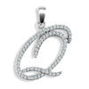Diamond Necklace - 9ct White Gold Natural Diamond Set Initial Pendant - by Hearts Forever Jewellers