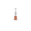 Diamond Ring - 9ct White Dia-4pts Saph-65pts Drop Pendant - by Hearts Forever Jewellers