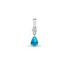 Diamond Ring - 9ct White Dia-4pts Ruby-66pts Drop Pendant - by Hearts Forever Jewellers