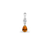 Diamond Ring - 9ct White Dia-4pts Ruby-66pts Drop Pendant - by Hearts Forever Jewellers