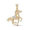 Diamond Necklace - 9ct Yellow 1pt Natural Diamond Horse Pendant - by Hearts Forever Jewellers