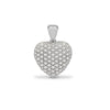 1.00ct Necklace - 9ct White Gold Natural Diamond Heart Pendant - by Hearts Forever Jewellers