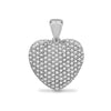 1.00ct Necklace - 9ct White Gold Natural Diamond Heart Pendant - by Hearts Forever Jewellers
