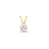 Diamond Necklace - 9ct Yellow 0.10ct 4 Claw Natural Diamond Solitaire Pendant - by Hearts Forever Jewellers