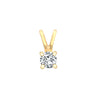 Diamond Necklace - 9ct Yellow 0.10ct 4 Claw Natural Diamond Solitaire Pendant - by Hearts Forever Jewellers