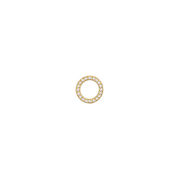 0.10ct Necklace - 9ct Yellow 0.10ct Natural Diamond Slider Circle Pendant - by Hearts Forever Jewellers
