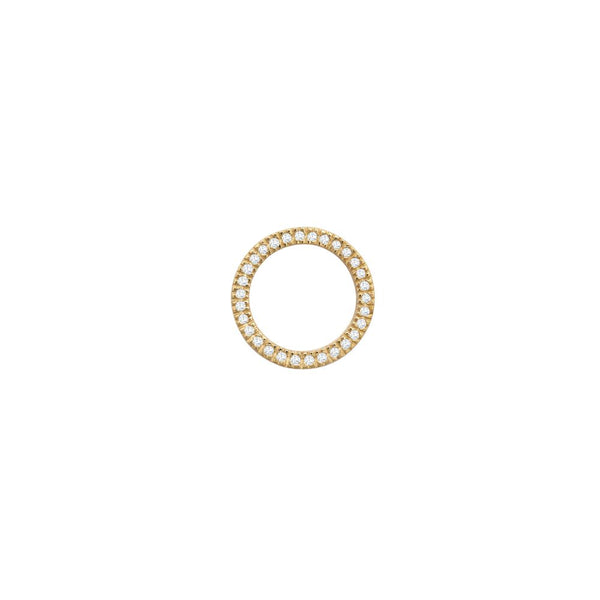 0.10ct Necklace - 9ct Yellow 0.10ct Natural Diamond Slider Circle Pendant - by Hearts Forever Jewellers