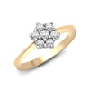 9k Rose Gold 0.33ct Ring - 9ct Yellow Gold Natural Diamond Cluster Ring - by Hearts Forever Jewellers