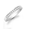9k Rose Gold 0.25ct Ring - 9ct White Gold Natural Diamond Half Eternity Ring - by Hearts Forever Jewellers