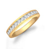 9k Rose Gold 0.50ct Ring - 9ct Yellow Gold Natural Diamond Half Eternity Ring - by Hearts Forever Jewellers