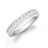 9k Rose Gold 0.50ct Ring - 9ct White Gold Natural Diamond Half Eternity Ring - by Hearts Forever Jewellers