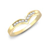 9k Rose Gold 0.15ct Ring - 9ct Yellow Gold Natural Diamond Wishbone Ring - by Hearts Forever Jewellers