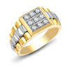 9k Rose Gold 0.50ct Ring - 9ct White And Yellow Gold Gents Natural Diamond Ring - by Hearts Forever Jewellers