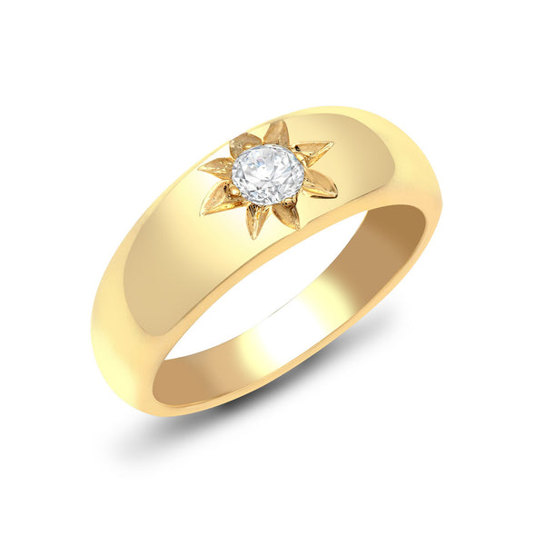 9k Rose Gold 0.25ct Ring - 9ct Yellow Gold Natural Diamond Ring - by Hearts Forever Jewellers