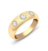 9k Rose Gold Round Ring - 9ct Yellow Gold Natural Diamond Ring - by Hearts Forever Jewellers