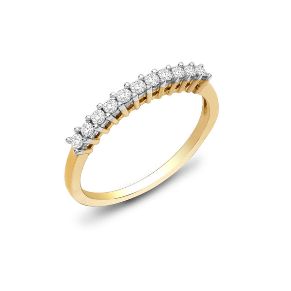 9k Rose Gold 0.22ct Ring - 9ct Yellow Gold Natural Diamond Ring - by Hearts Forever Jewellers