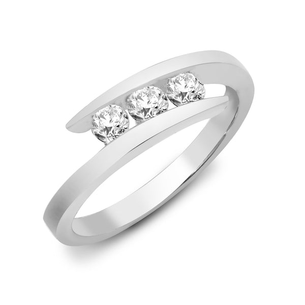 9k Rose Gold 0.50ct Ring - 9ct White Gold Natural Diamond Ring - by Hearts Forever Jewellers