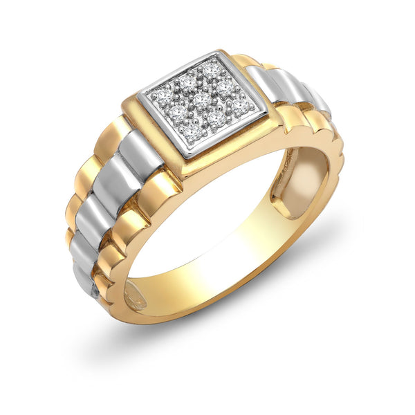 9k Rose Gold 0.15ct Ring - 9ct Yellow Gold Natural Diamond Ring - by Hearts Forever Jewellers