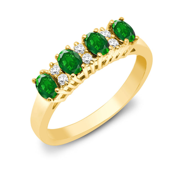 9k Rose Gold 0.12ct Ring - 9ct Yellow Gold Natural Diamond 12pts & Ruby 92pts Ring - by Hearts Forever Jewellers