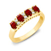9k Rose Gold 0.12ct Ring - 9ct Yellow Gold Natural Diamond 12pts & Ruby 92pts Ring - by Hearts Forever Jewellers