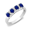 9k Rose Gold 0.12ct Ring - 9ct White Gold Natural Diamond 12pts & Sapphire 1.05ct Ring - by Hearts Forever Jewellers