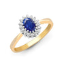 9k Rose Gold 0.12ct Ring - 9ct Yellow Gold Natural Diamond 12pts & Sapphire 56pts Ring - by Hearts Forever Jewellers