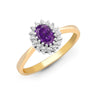 9k Rose Gold 0.12ct Ring - 9ct Yellow Gold Natural Diamond 12pts & Amy 44pts Ring - by Hearts Forever Jewellers