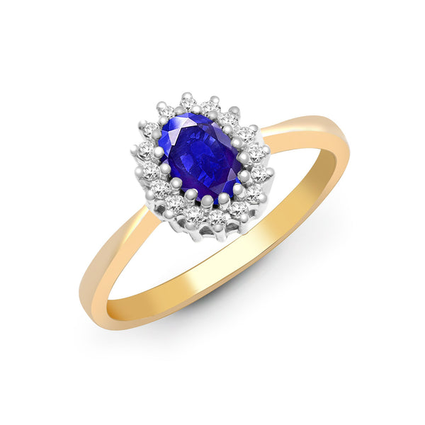 9k Rose Gold 0.12ct Ring - 9ct Yellow Gold Natural Diamond 12pts & Tanzanite 55pts Ring - by Hearts Forever Jewellers