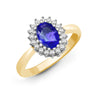 9k Rose Gold 0.23ct Ring - 9ct Yellow Gold Natural Diamond 23pts & Tanzanite 73pts Ring - by Hearts Forever Jewellers