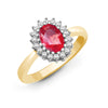9k Rose Gold 0.23ct Ring - 9ct Yellow Gold Natural Diamond 23pts & Ruby 1.10ct Ring - by Hearts Forever Jewellers