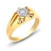 9k Rose Gold Round Ring - 9ct Yellow Gold Gents Natural Diamond Ring - by Hearts Forever Jewellers