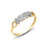 9k Rose Gold 0.02ct Ring - 9ct Yellow Gold Natural Diamond 'Mum' Ring - by Hearts Forever Jewellers