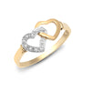 9k Rose Gold 0.05ct Ring - 9ct Yellow Gold Natural Diamond Heart Ring - by Hearts Forever Jewellers