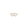 9k Rose Gold 0.10ct Ring - 9ct Yellow 0.10ct Natural Diamond Infinity Ring - by Hearts Forever Jewellers