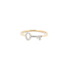 9k Rose Gold 0.07ct Ring - 9ct Yellow 0.07ct Natural Diamond Key Ring - by Hearts Forever Jewellers