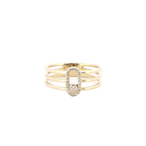 9k Rose Gold 0.08ct Ring - 9ct Yellow 0.08ct Moving Natural Diamond Ring - by Hearts Forever Jewellers