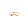 9k Rose Gold 0.15ct Ring - 9ct Yellow 0.15ct Rainbow Saph Ring - by Hearts Forever Jewellers