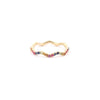 9k Rose Gold 0.27ct Ring - 9ct Yellow 0.27ct Rainbow Saph Zigzag ET Ring - by Hearts Forever Jewellers