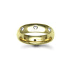 9k White Gold Diamond Ring - 9ct Gold Yellow Natural Diamond Rubover set Wedding Ring - by Hearts Forever Jewellers