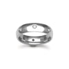 9k White Gold Diamond Ring - 9ct Gold White Natural Diamond Rubover set Wedding Ring - by Hearts Forever Jewellers