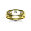 9k White Gold Diamond Ring - 9ct Gold Yellow Natural Diamond Rubover set Wedding Ring - by Hearts Forever Jewellers