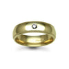 9k White Gold Diamond Ring - 9ct Gold Yellow Natural Diamond Rubover set Wedding Ring - by Hearts Forever Jewellers