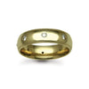 9k White Gold Diamond Ring - 9ct Gold Yellow Natural Diamond Rubover set Wedding Ring - by Hearts Forever Jewellers
