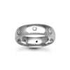 9k White Gold Diamond Ring - 9ct Gold White Natural Diamond Rubover set Wedding Ring - by Hearts Forever Jewellers