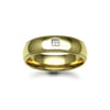 9k White Gold Diamond Ring - 9ct Gold Yellow Natural Diamond Rubover set Wedding Ring - by Hearts Forever Jewellers