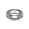 9k White Gold Diamond Ring - 9ct Gold White Natural Diamond Rubover set Wedding Ring - by Hearts Forever Jewellers