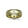 9k White Gold Diamond Ring - 9ct Gold Yellow Natural Diamond Rubover set Wedding Ring - by Hearts Forever Jewellers