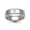 9k White Gold Diamond Ring - 9ct Gold White Natural Diamond Rubover set Wedding Ring - by Hearts Forever Jewellers