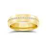 9k White Gold 0.18ct Jewellery - 9ct Yellow Gold RBC Court Natural Diamond Wedding Band Fully Set - 4mm - 50pts - by Hearts Forever Jewellers