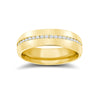 9k White Gold 0.18ct Jewellery - 9ct Yellow Gold RBC Court Natural Diamond Wedding Band Fully Set - 4mm - 50pts - by Hearts Forever Jewellers